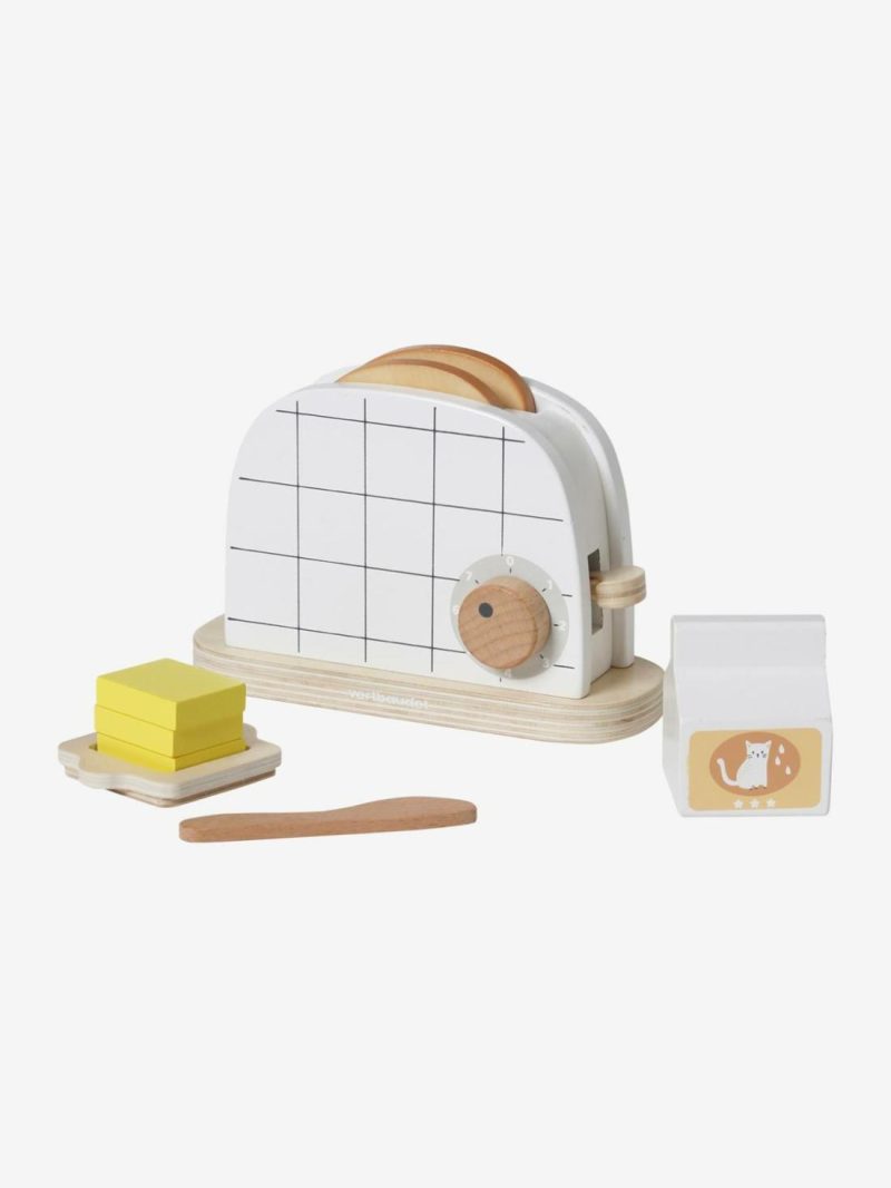 Wooden Toaster Set Role Play Toys Beige/Multi