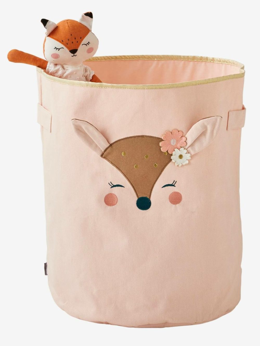 Xl Storage Basket, Deer Bedroom Furniture & Storage Pink