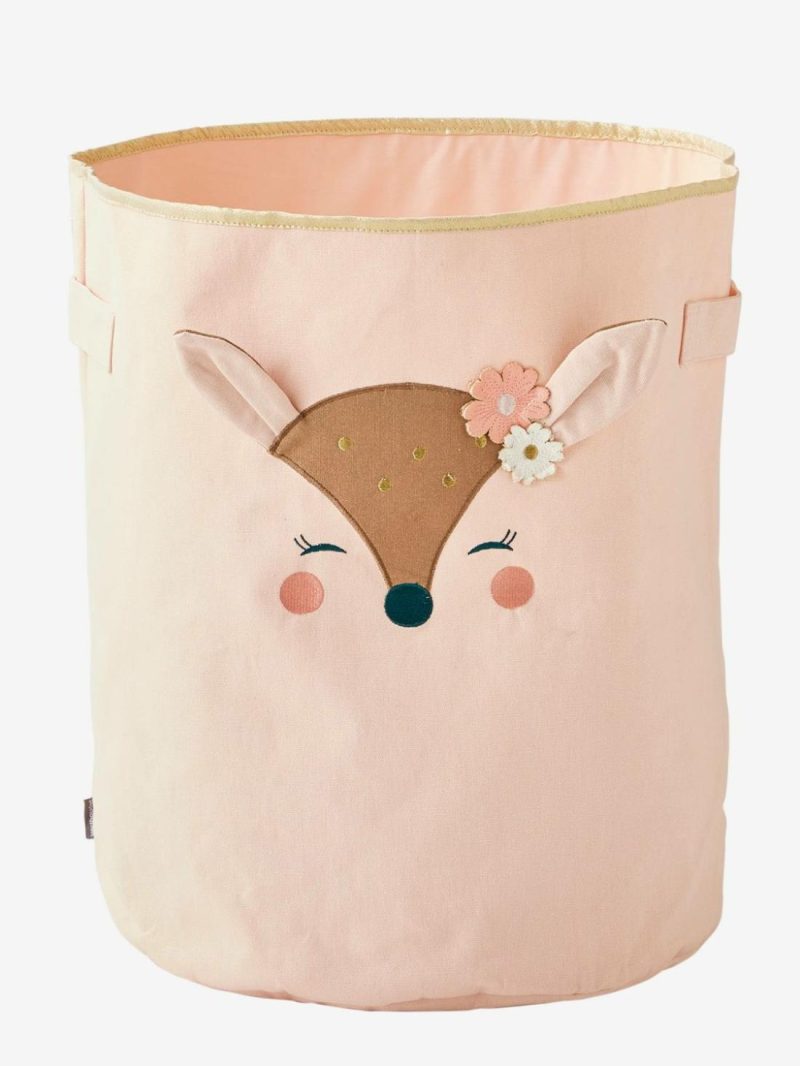 Xl Storage Basket, Deer Bedroom Furniture & Storage Pink