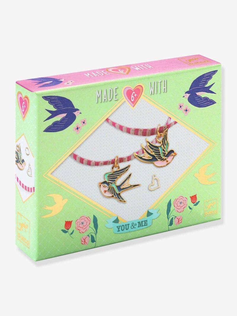 You & Me Bracelet, Birds Ribbon Arts & Crafts Green