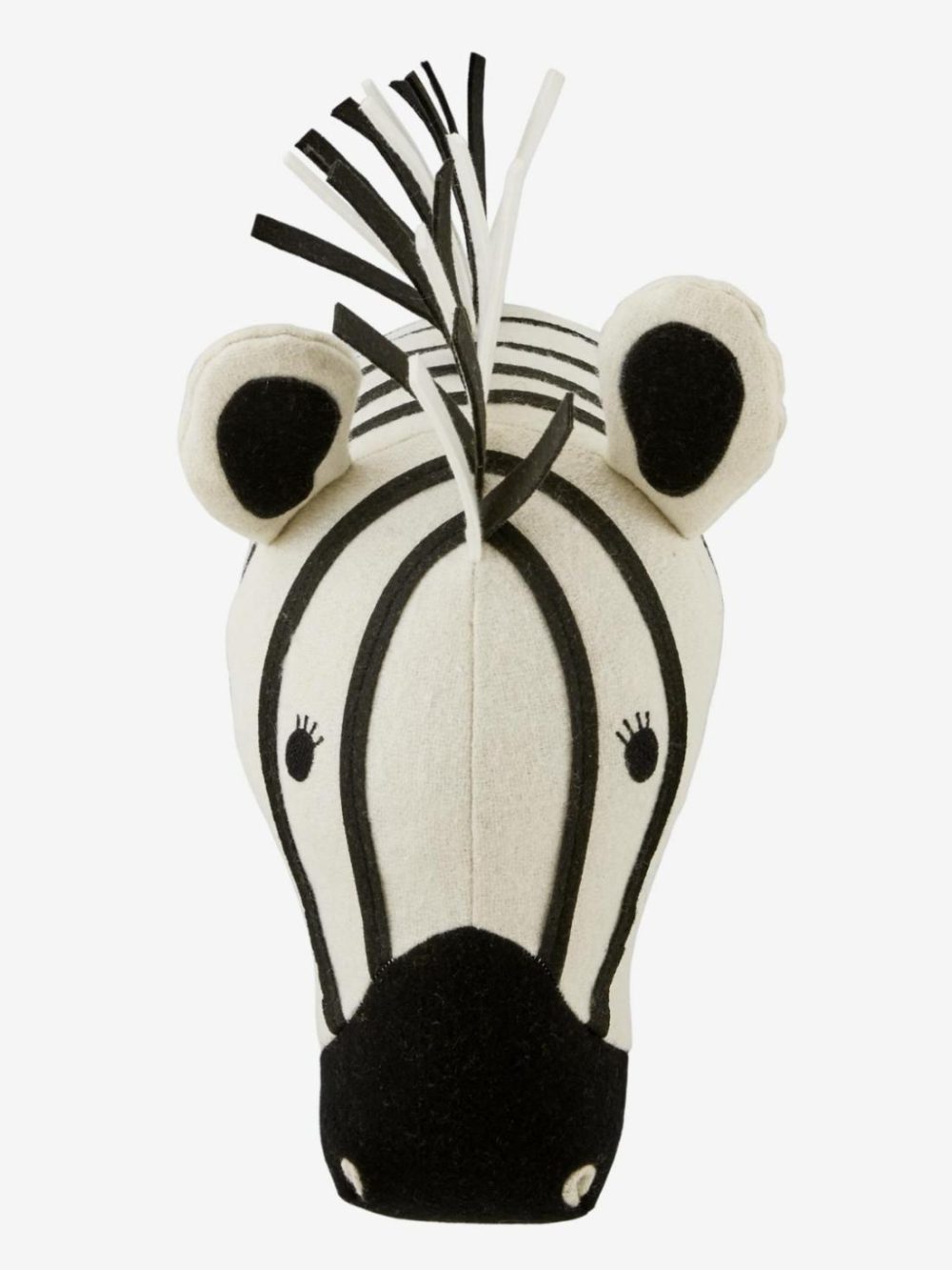 Zebra Head Trophy Bedding & Decor White