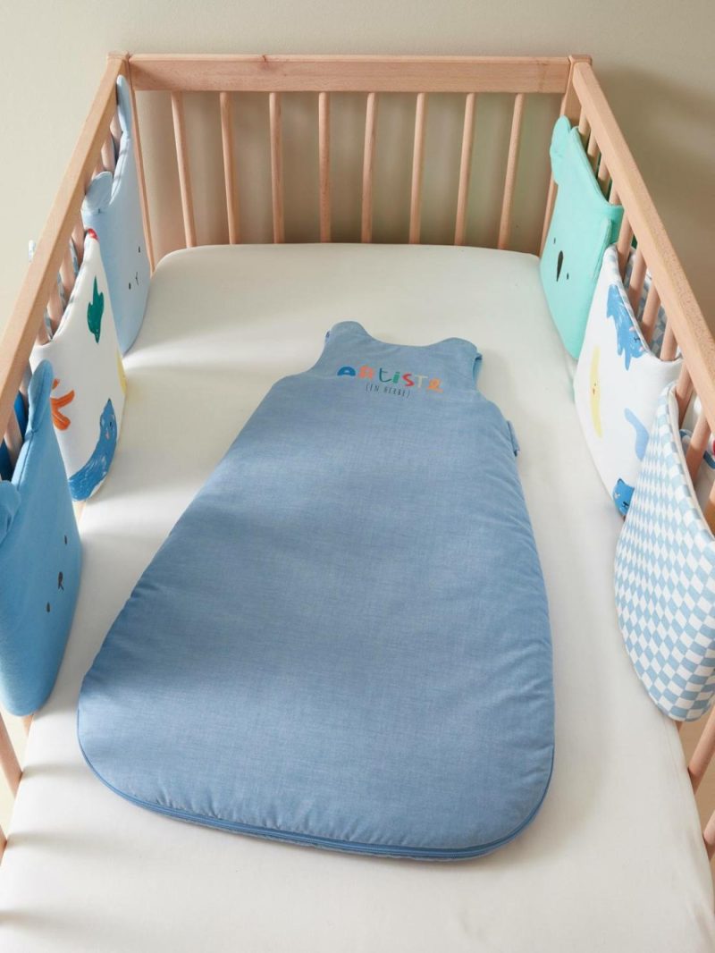 Sleeveless Baby Sleeping Bag, Artist Baby Bedding Chambray Blue