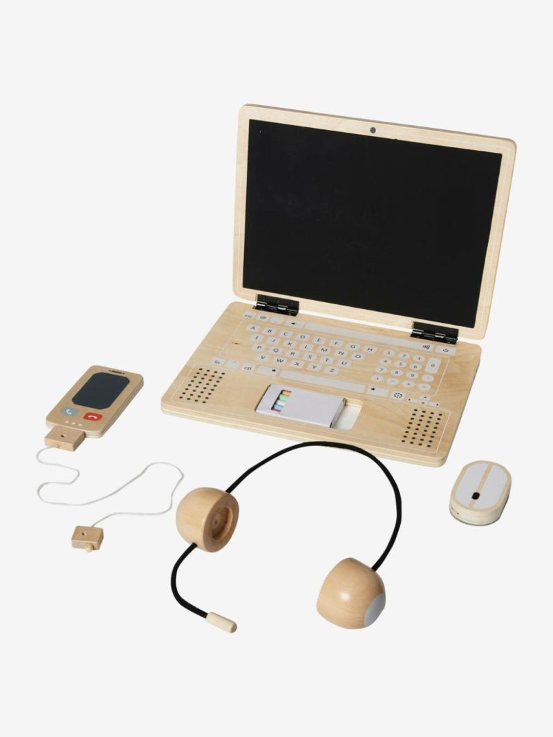 Teleworking Station In Fsc® Wood Role Play Toys Beige