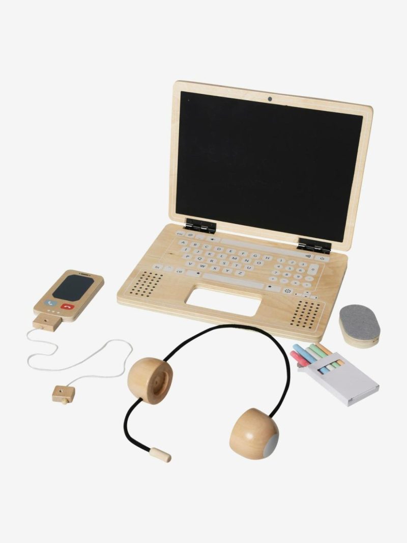 Teleworking Station In Fsc® Wood Role Play Toys Beige